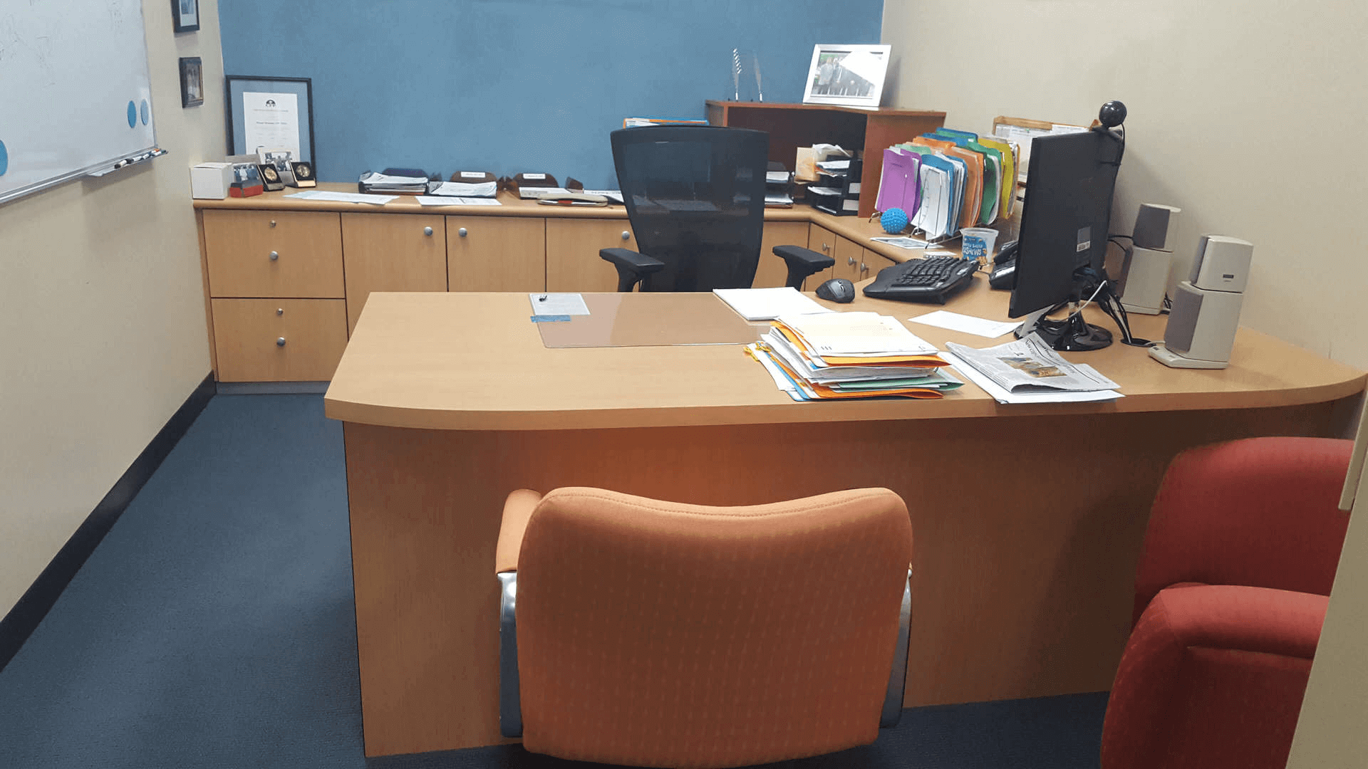 Curved Laminate Office Reception Desk