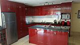 Thumbnail of Port Red Gloss 2 Pack doors and panels with Caesarstone Tops